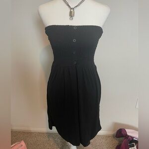 Poof New York Classic Black Strapless Dress